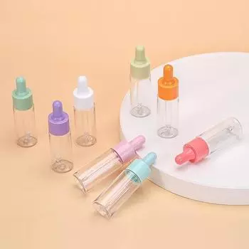 20 мл матовые прозрачные круглые толстые пластиковые флаконы-капельницы для эфирных масел эссенции пипетки для глазных капель крышка многоразового использования цветной Llid белый