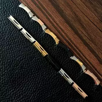 20 мм 21 мм, серебристый, золотой, черный, розовое золото, однотонный изогнутый концевой звено, только для Daytona, ремешок для часов, резиновый кожаный ремешок 20mm