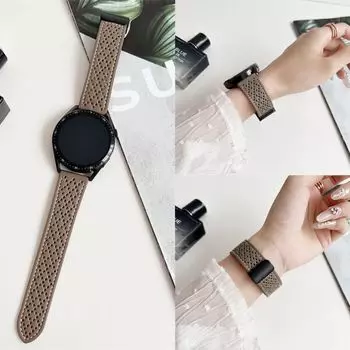 20 мм 22 мм кожаный ремешок для часов - летний дышащий ремешок из натуральной кожи для часов Huawei Watch Samsung Watch Amazift 20mm дубильная кора