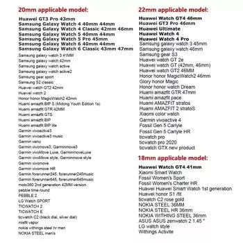 20 мм 22 мм нейлоновый ремешок для Samsung Galaxy Watch 3 42 мм 46 мм Gear S3 Active 2 Watch Регулируемый браслет для Amazfit Huawei Correas 22mm