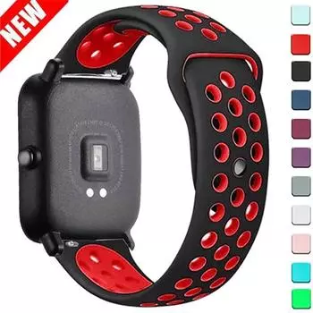 20 мм 22 мм ремешок для Amazfit GTS 4-3-2e Mini/GTR 4-3-Pro-2 47 мм/GTR 2e/stratos Correa браслет для часов Bip-US-lite 3Pro спортивный ремешок