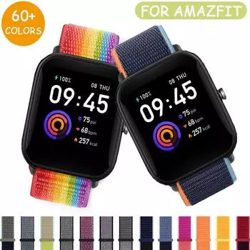 20 мм 22 мм ремешок для Amazfit GTS 4-3-2 Mini Strap GTR 2/2e нейлоновый ремень-браслет Correa Amazfit Balance Bip 5 3 Pro Pace Strap 20mm watch band