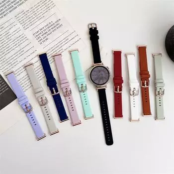 20 мм 22 мм ремешок для часов Samsung galaxy Watch 7 6 5 Pro/5/4/classic/Active 2 Sport силиконовый браслет huawei watch gt 4-2-3 ремешки 20mm белый