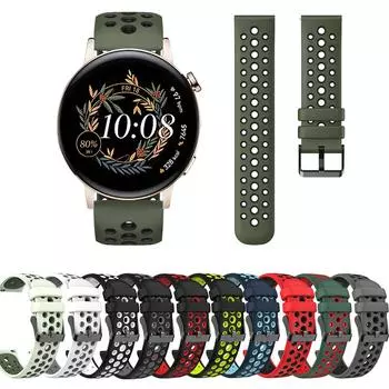 20 мм классический ремешок для Huawei GT3 42 мм ремешок с круглым отверстием дышащий ремешок для Huawei Watch GT3 42 мм часы 20 мм универсальный ремешок 20mm universal мятный зеленый