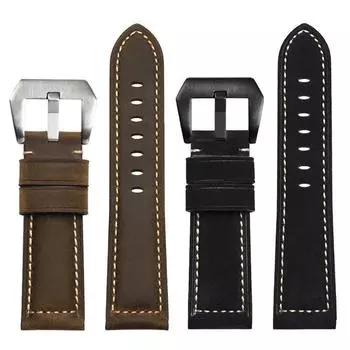 20 мм кожаный ремешок для Omega для SWATCH MoonSwatch, быстросъемный ремешок для часов, винтажный кожаный ремешок для часов, браслет для женщин и мужчин 20mm&Silver buckle