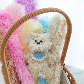 20 мм Материал Кристалл Бархат Твист Палочка Ручная работа Кукла Щенок Шерстяные полоски Искусственные шерстяные полоски