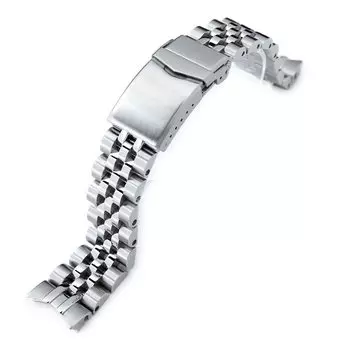 20 мм металлический ремешок для часов из нержавеющей стали ANGUS Jubilee Bracelet V-образная застежка для Seiko Mechanical Spirit SCVS001 и других SARB033,