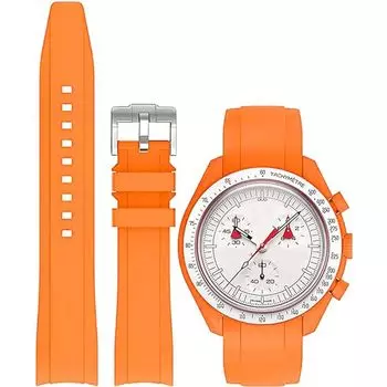20 мм ремешок для часов силиконовый ремешок для Omega X Swatch MoonSwatch ремешок для часов Omega и Swatch ремешок резиновый ремешок для Omega Speedmaster Seiko SEIKO 20 мм оранжевый