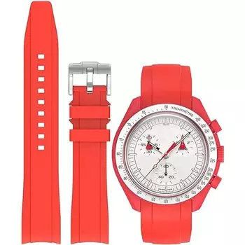 20 мм ремешок для часов силиконовый ремешок для Omega X Swatch MoonSwatch ремешок для часов Omega и Swatch ремешок резиновый ремешок для Omega Speedmaster Seiko SEIKO 20 мм красный