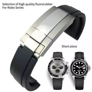20 мм высококачественный резиновый ремешок для часов Daytona GMT Submariner GMT OYSTERFLEX, черный браслет, водонепроницаемый ремешок для часов