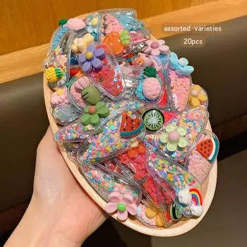 20 мультяшных милых заколок-клипс BB в случайном порядке, корейские сладкие заколки для волос, подходящие для повседневных причесок