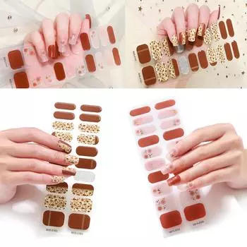 20 насадок для полуотвержденного геля для ногтей, клейкие слайдеры, долговечные, полностью покрывающие ногти, гелевые светодиодные УФ-лампы Neede BSS166