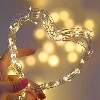 20 Pack String Fairy Lights 20Led 2M Silver Copper Wire Battery Powered Decorations Lights For Wedding Party Christmas Decor 1M10LED