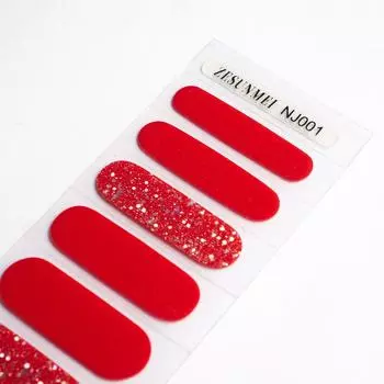 20-пальцевые полуотвержденные гелевые наклейки для маникюра полуотвержденные фототерапевтические наклейки для ногтей однотонные полноцветные водостойкие наклейки для маникюра NJ-001