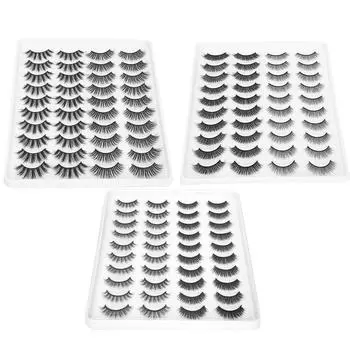 20 пар длинных толстых накладных ресниц для ежедневного использования, набор вьющихся плотных накладных ресниц 002
