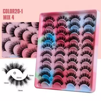 20 пар/коробка перекрестных ресниц легкие уникальные длительный срок использования красивые многослойные красивые накладные ресницы для женщин 2