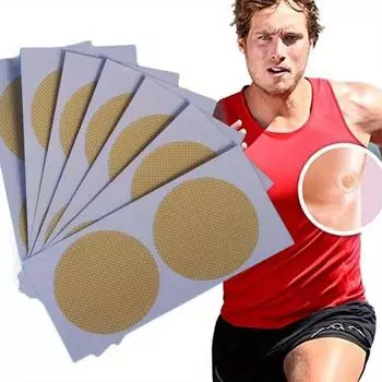 20 пар мужских силиконовых накладок на соски: Удобные, невидимые спортивные щитки, устойчивые к натиранию, безопасные и одноразовые 20 pair