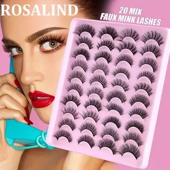 20 пар накладных ресниц Nature Lashes, инструменты для макияжа, натуральные длинные густые объемные ресницы, красивые пушистые ресницы Fox