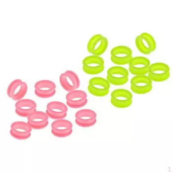 20 парикмахерских ножниц для укладки волос, ручки для пальцев, набор резиновых вставок