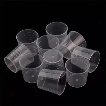20 Pcs 30ml Plastic Measuring Cup With Scale Laboratory Liquid Container Labware 30ml прозрачный