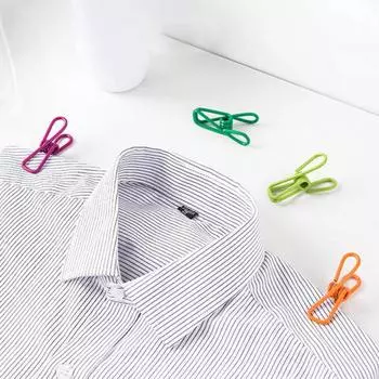 20 шт. зажимы для сушки одежды из нержавеющей стали, многоцветные, с чипами, высокая прочность