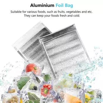 20 Pcs Foil Bag Pearl Wool Insulation Bags Storage Pouch Metal Vegetable Fruit Aluminum Assorted Color Thermal