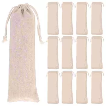 20 PCS Reusable Straw Carrying Case Cutlery Storage Bag for Travel Lightweight Easy to Clean Prevents Straws for Friends