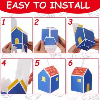 20 шт. Свадебные коробки конфет, высокая коробка в форме домика для вечеринки, маленькая упаковка Go 20pcs