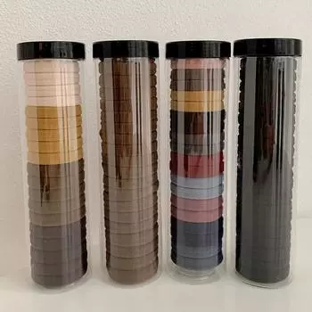 20 шт./кор. консервированное кольцо для полотенец, высокоэластичное бесшовное простое однотонное кольцо для волос, держатель для хвоста, веревки для волос, аксессуары для волос