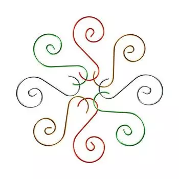 20 Pieces Of Metal Hooks Christmas Ornaments Pendants Christmas Tree Decorations New Year Christmas Decoration Party Supplies золотой