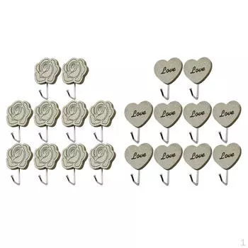 20 Pieces Vintage Style Wooden Hook Home s