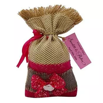 20 подарочных мешочков из мешковины с завязками, маленькие джутовые мешочки, свадебные сувенирные мешочки с персонализацией 4 X 6.5 маджента