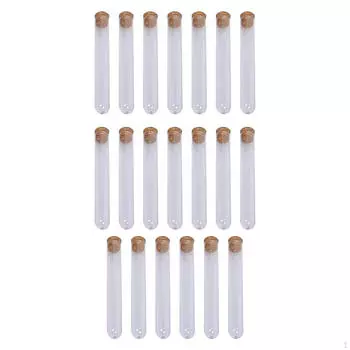 20 пробирок с пробками, для хранения бисера, универсальные, для хранения образцов для растений 12mmx75mm