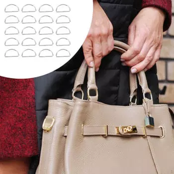 20 пряжек D-образного типа для ремней сумок и сумок для рукоделия и ремонта 1.5 cm