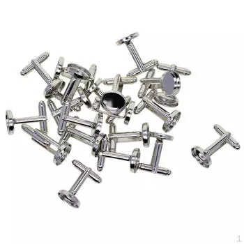 20 пустых комплектов, базовая подушечка, 12 мм, безель с кабошоном, запонки White K