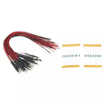 20*резисторов 20*светодиодных лент 20мА/30мА 20шт. Светодиодные лампы Теплый свет