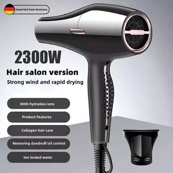 20 Second Fast Drying Hair Salon Hair Dryer, High-Speed Electric Turbine With Strong Airflow Suitable For Home Salon 2300W EU