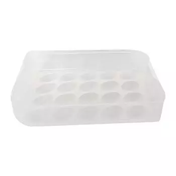 20-секционный холодильник для яиц Ящик для хранения свежих яиц Стойка для яиц One Size белый