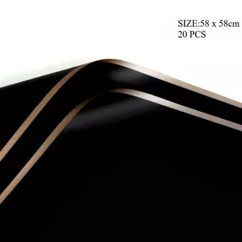 20 Sheets Flower Wrapping Paper Flower Shop Paper Waterproof Wrapping Paper Semi Transparent Wrapping Paper чёрный