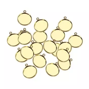 20 шт. 10/12/14/16 мм латунные круглые пустые подставки для кабошона 10 мм 10mm золотистый