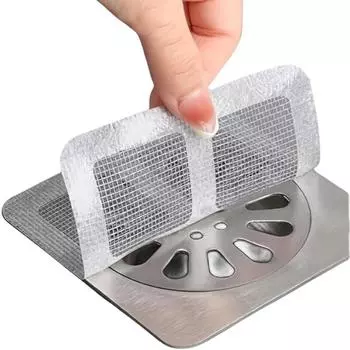 20 шт., 10 х 10 см, одноразовая крышка для слива душа, ловушка для волос, наклейки на сетку для слива душа, ванная комната, прачечная, ванна, кухня, раковина