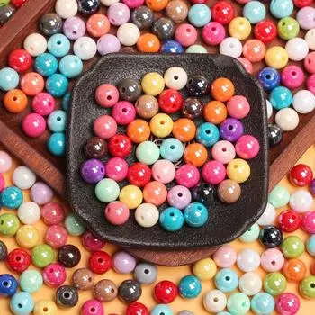 20 шт 10 мм глянцевые акриловые свободные бусины подвеска для самостоятельного изготовления ожерелья браслета ювелирных изделий