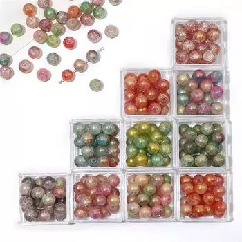 20 шт. 10 мм необычные стеклянные бусины с трещинами из золотой фольги, подвески для ножного браслета, ожерелье, ручная работа, сделай сам, изготовление ювелирных изделий 10mm 20pcs