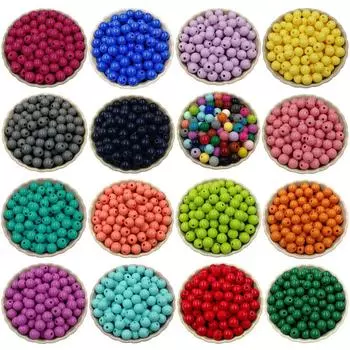 20 шт. 10 мм оптовая продажа ожерелье браслет кулон DIY для свободных бусин сплошной цвет изготовления ювелирных изделий акрил