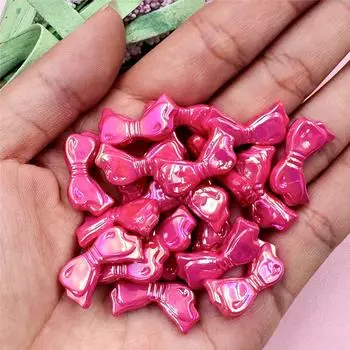 20 шт. 11,1*21,8 мм 9 цветов модные акриловые банты свободные бусины для браслетов ожерелья изготовление ювелирных изделий фиолетовый