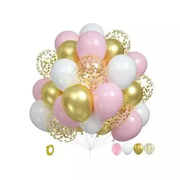 20 шт.-12 дюймов розово-золотистые разноцветные шары-конфетти, жемчужно-белые латексные шары, украшения для свадебных вечеринок, дней рождений 12INCH