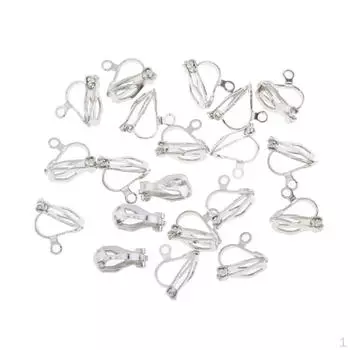 20 шт. 12 х 10 мм посеребренные металлические серьги ювелирные изделия