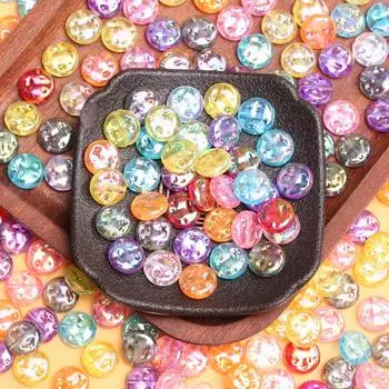 20 шт. 12 мм акриловые однотонные круглые пуговицы свободные бусины 12 мм для браслета мобильного телефона цепочки для самостоятельного изготовления материалов ручной работы синий