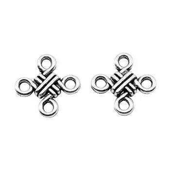 20 шт., 12 мм, китайский узел, соединитель, подвески, античное серебро, цвет, детские ювелирные изделия, бренд: WYISYWG