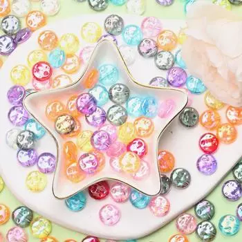 20 шт. 12 мм сплошной цвет акриловые круглые пуговицы свободные бусины DIY материалы ручной работы браслет изготовление цепочки для мобильного телефона розовый